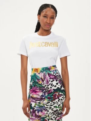 Zdjęcie produktu Just Cavalli T-Shirt 76PAHG11 Biały Slim Fit