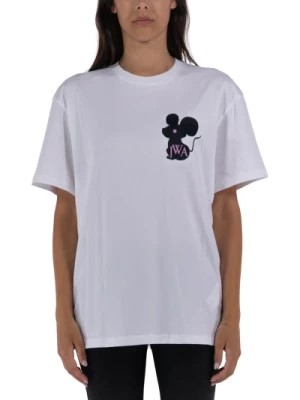 Zdjęcie produktu JW Anderson, Koszulka z haftowanym logo myszki White, female,