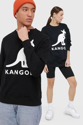 Zdjęcie produktu Kangol bluza bawełniana kolor czarny z nadrukiem KLEU003-99