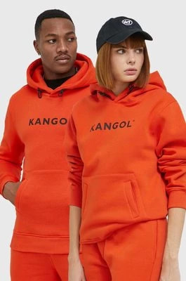 Zdjęcie produktu Kangol bluza unisex kolor pomarańczowy z kapturem z nadrukiem