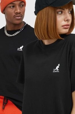 Zdjęcie produktu Kangol t-shirt bawełniany kolor czarny z nadrukiem