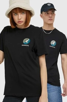 Zdjęcie produktu Kangol t-shirt bawełniany kolor czarny z nadrukiem