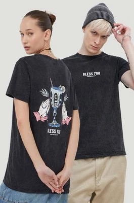 Zdjęcie produktu Kaotiko t-shirt bawełniany kolor czarny z nadrukiem