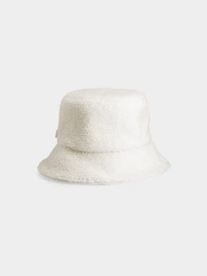 Zdjęcie produktu Kapelusz bucket hat pluszowy damski - kremowy 4F