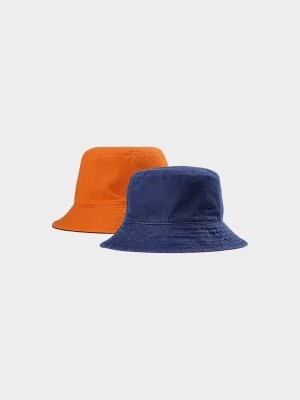 Zdjęcie produktu Kapelusz dwustronny bucket hat męski - granatowy/pomarańczowy 4F