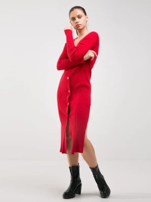 Zdjęcie produktu Kardigan damski długi czerwony Neka 603 BIG STAR