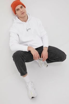 Zdjęcie produktu Karl Kani bluza męska kolor biały z kapturem z aplikacją KKMQ12005-white