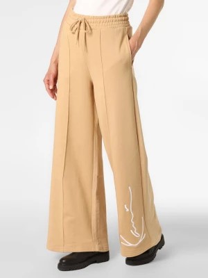 Zdjęcie produktu Karl Kani Damskie spodnie dresowe Kobiety Bawełna beżowy jednolity,