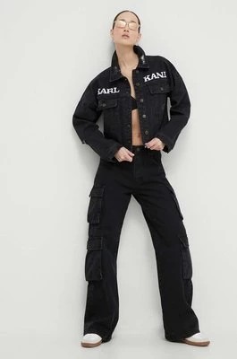 Zdjęcie produktu Karl Kani kurtka jeansowa damska kolor czarny przejściowa oversize