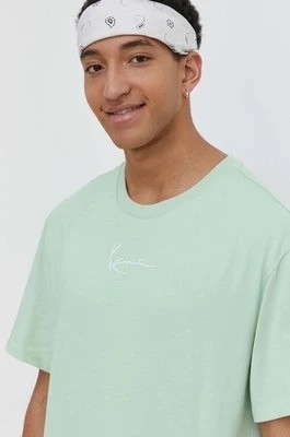 Zdjęcie produktu Karl Kani t-shirt bawełniany męski kolor zielony gładki