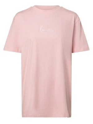 Zdjęcie produktu Karl Kani T-shirt damski Kobiety Bawełna różowy jednolity,