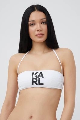 Zdjęcie produktu Karl Lagerfeld biustonosz kąpielowy KL22WTP02 kolor biały usztywniona miseczka