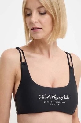 Zdjęcie produktu Karl Lagerfeld biustonosz kąpielowy kolor czarny lekko usztywniona miseczka