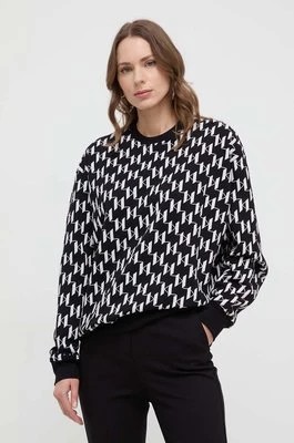 Zdjęcie produktu Karl Lagerfeld bluza damska kolor czarny wzorzysta