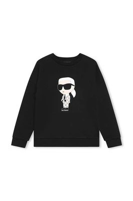 Zdjęcie produktu Karl Lagerfeld bluza dziecięca kolor czarny z nadrukiem