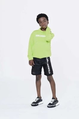Zdjęcie produktu Karl Lagerfeld bluza dziecięca kolor zielony z nadrukiem