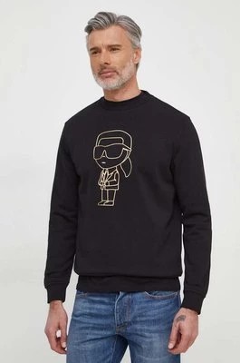Zdjęcie produktu Karl Lagerfeld bluza męska kolor czarny z nadrukiem