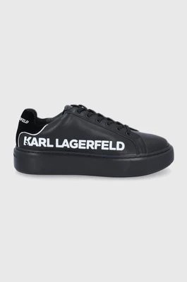 Zdjęcie produktu Karl Lagerfeld Buty skórzane KL62210.Black.Lthr.Mon kolor czarny na platformie
