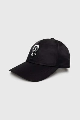 Zdjęcie produktu Karl Lagerfeld czapka z daszkiem kolor czarny z aplikacją