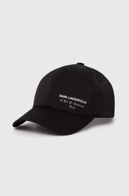 Zdjęcie produktu Karl Lagerfeld czapka z daszkiem kolor czarny z nadrukiem 542122.805612