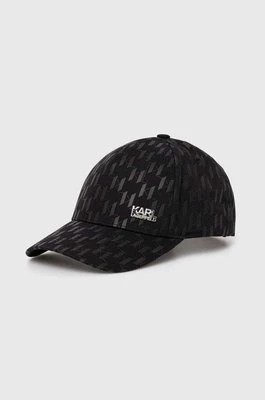 Zdjęcie produktu Karl Lagerfeld czapka z daszkiem kolor czarny z nadrukiem 542123.805615