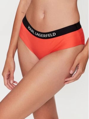 Zdjęcie produktu KARL LAGERFELD Dół od bikini Logo 230W2214 Pomarańczowy