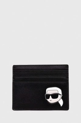 Zdjęcie produktu Karl Lagerfeld etui na karty skórzane kolor czarny
