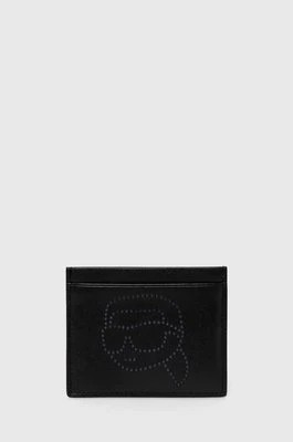 Zdjęcie produktu Karl Lagerfeld etui na karty skórzane kolor czarny
