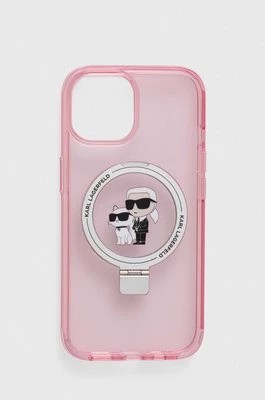 Zdjęcie produktu Karl Lagerfeld etui na telefon iPhone 15 6.1 kolor różowy