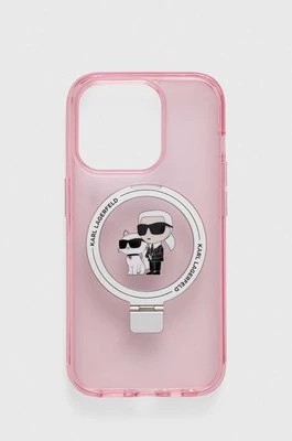 Zdjęcie produktu Karl Lagerfeld etui na telefon iPhone 15 Pro 6.1 kolor różowy