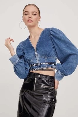 Zdjęcie produktu Karl Lagerfeld Jeans bluzka jeansowa damska kolor niebieski gładka
