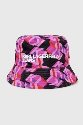 Zdjęcie produktu Karl Lagerfeld Jeans kapelusz kolor różowy
