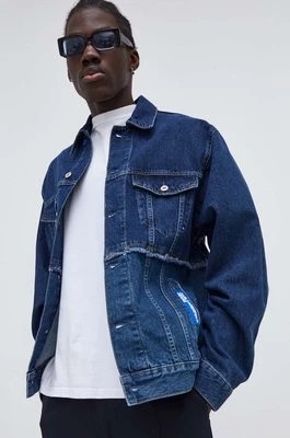 Zdjęcie produktu Karl Lagerfeld Jeans kurtka jeansowa męska kolor granatowy przejściowa oversize