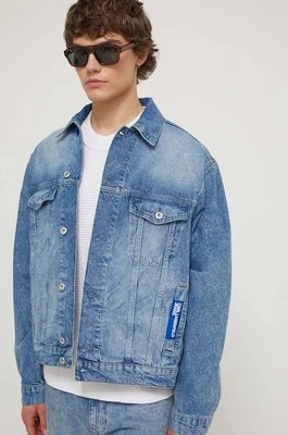 Zdjęcie produktu Karl Lagerfeld Jeans kurtka jeansowa męska kolor niebieski przejściowa oversize