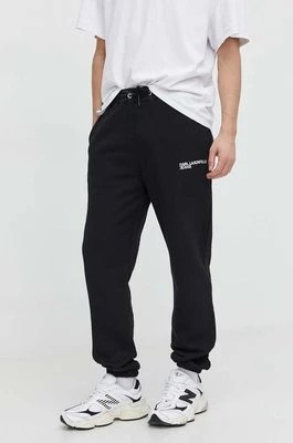 Zdjęcie produktu Karl Lagerfeld Jeans spodnie dresowe kolor czarny gładkie