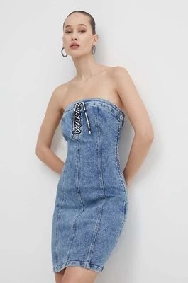 Zdjęcie produktu Karl Lagerfeld Jeans sukienka jeansowa kolor niebieski mini dopasowana