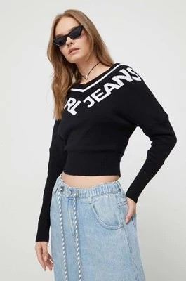 Zdjęcie produktu Karl Lagerfeld Jeans sweter bawełniany kolor czarny