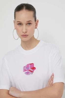 Zdjęcie produktu Karl Lagerfeld Jeans t-shirt bawełniany damski kolor biały
