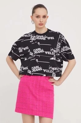 Zdjęcie produktu Karl Lagerfeld Jeans t-shirt bawełniany damski kolor czarny
