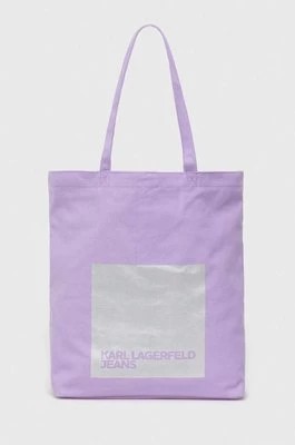 Zdjęcie produktu Karl Lagerfeld Jeans torebka kolor fioletowy