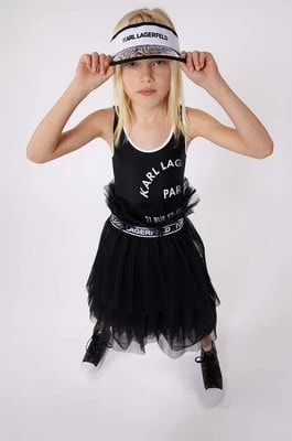 Zdjęcie produktu Karl Lagerfeld jednoczęściowy strój kąpielowy dziecięcy kolor czarny