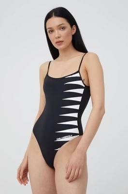 Zdjęcie produktu Karl Lagerfeld jednoczęściowy strój kąpielowy KL22WOP09 kolor czarny miękka miseczka