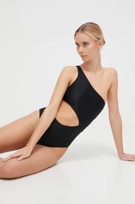 Zdjęcie produktu Karl Lagerfeld jednoczęściowy strój kąpielowy kolor czarny miękka miseczka