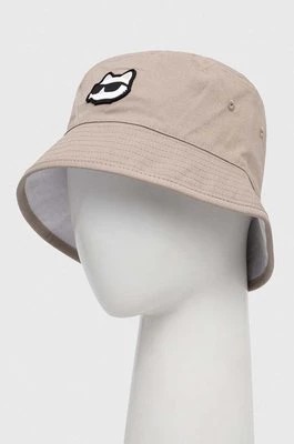 Zdjęcie produktu Karl Lagerfeld kapelusz bawełniany kolor beżowy bawełniany