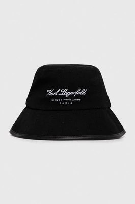 Zdjęcie produktu Karl Lagerfeld kapelusz bawełniany kolor czarny bawełniany