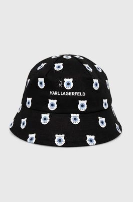 Zdjęcie produktu Karl Lagerfeld kapelusz bawełniany kolor czarny bawełniany