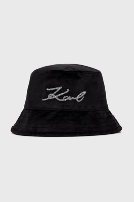 Zdjęcie produktu Karl Lagerfeld kapelusz welurowy kolor czarny