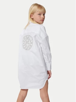 Zdjęcie produktu Karl Lagerfeld Kids Sukienka koszulowa Z30080 D Biały Regular Fit