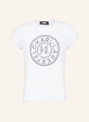 Zdjęcie produktu Karl Lagerfeld Kids T-Shirt Z Obszyciem Ozdobnymi Kamykami weiss
