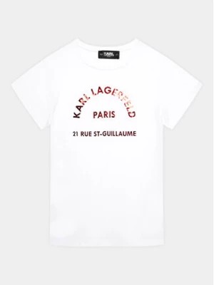 Zdjęcie produktu Karl Lagerfeld Kids T-Shirt Z15443 S Biały Regular Fit